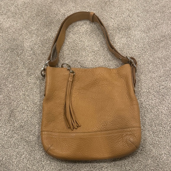 Coach Handbags - Coach Camel Brown Soft Pebble Leather Bag  L0693-F03796